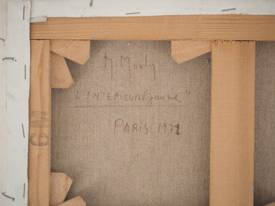 Marcel MOULY : L'intérieur jaune, Tableau original (photo de détail 9) - Crédit photo : Galerie Art.Paris