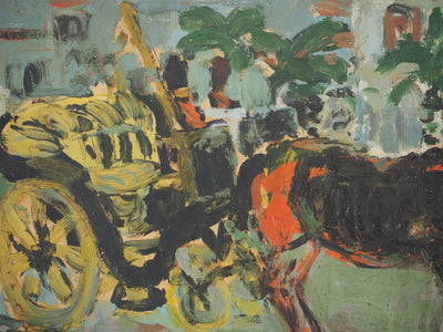 André COTTAVOZ : Le cabriolet, Tableau original (photo de détail 6) - Crédit photo : Galerie Art.Paris
