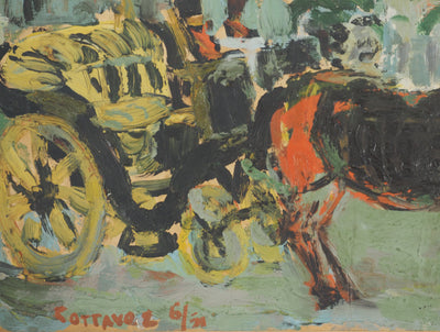 André COTTAVOZ : Le cabriolet, Tableau original (photo de détail 7) - Crédit photo : Galerie Art.Paris