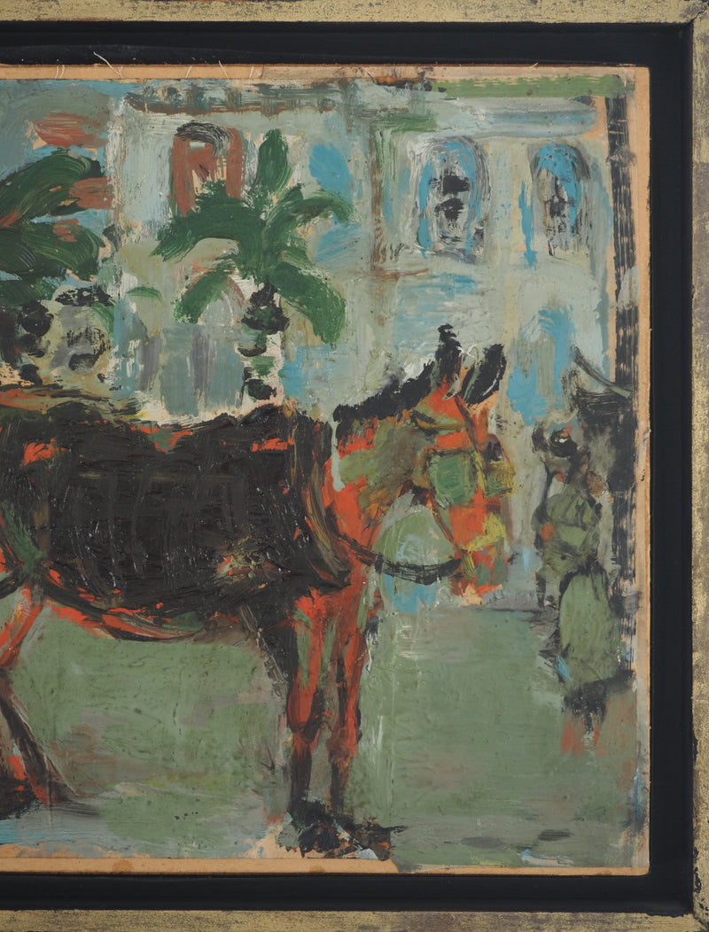 André COTTAVOZ : Le cabriolet, Tableau original (photo de détail 8) - Crédit photo : Galerie Art.Paris