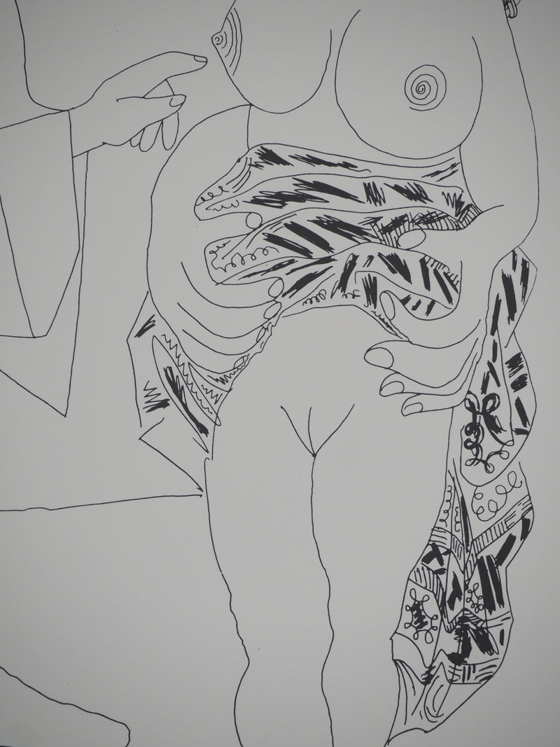 Pablo PICASSO : Le mousquetaire et la prostituée, Affiche originale (photo de détail 5) - Crédit photo : Galerie Art.Paris