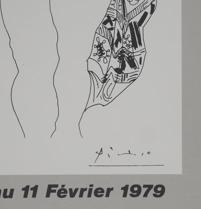 Pablo PICASSO : Le mousquetaire et la prostituée, Affiche originale (photo de détail 2) - Crédit photo : Galerie Art.Paris