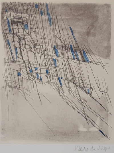 Maria Helena VIEIRA DA SILVA : L'œuvre gravé, Affiche originale (photo de détail 3) - Crédit photo : Galerie Art.Paris
