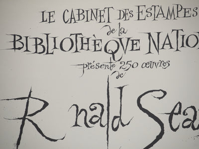 Ronald SEARLE : Le cabinet des estampes, Lithographie originale (photo de détail 6) - Crédit photo : Galerie Art.Paris