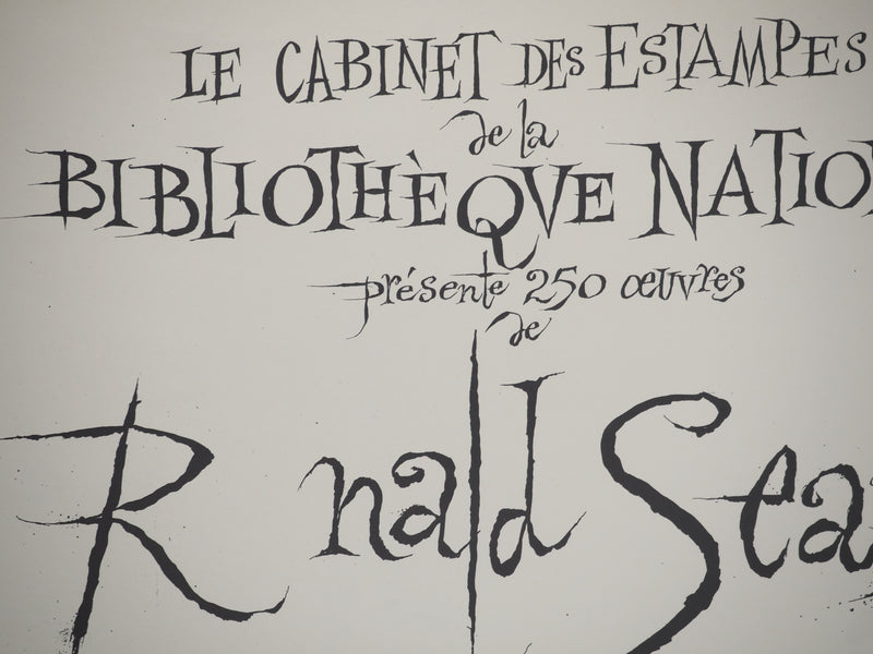 Ronald SEARLE : Le cabinet des estampes, Lithographie originale (photo de détail 6) - Crédit photo : Galerie Art.Paris