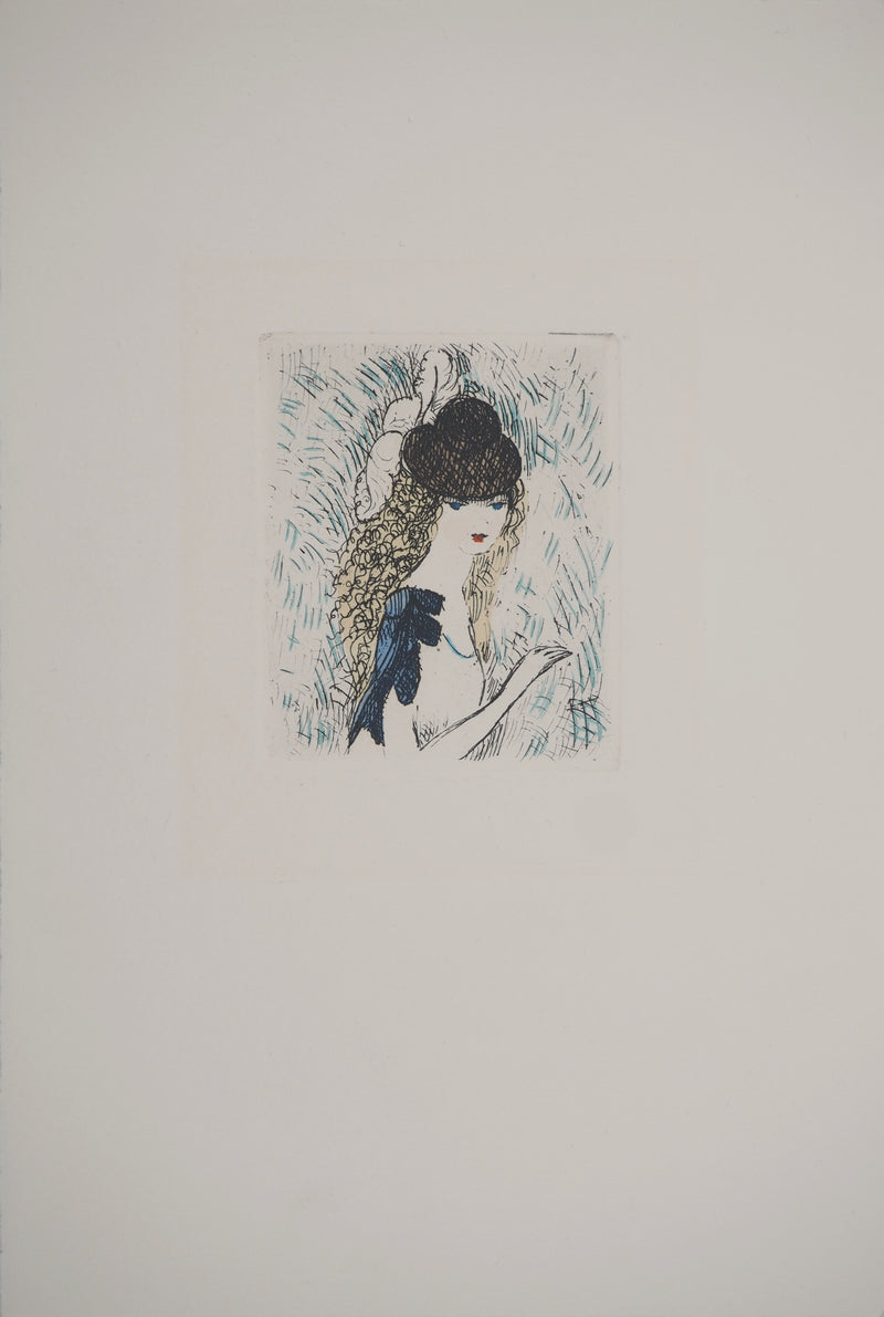 Marie LAURENCIN : Le chapeau sur les yeux, Gravure originale (photo de détail 2) - Crédit photo : Galerie Art.Paris