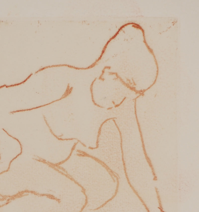 Suzanne VALADON : Catherine accroupie, Gravure originale (photo de détail 4) - Crédit photo : Galerie Art.Paris
