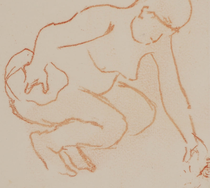Suzanne VALADON : Catherine accroupie, Gravure originale (photo de détail 5) - Crédit photo : Galerie Art.Paris