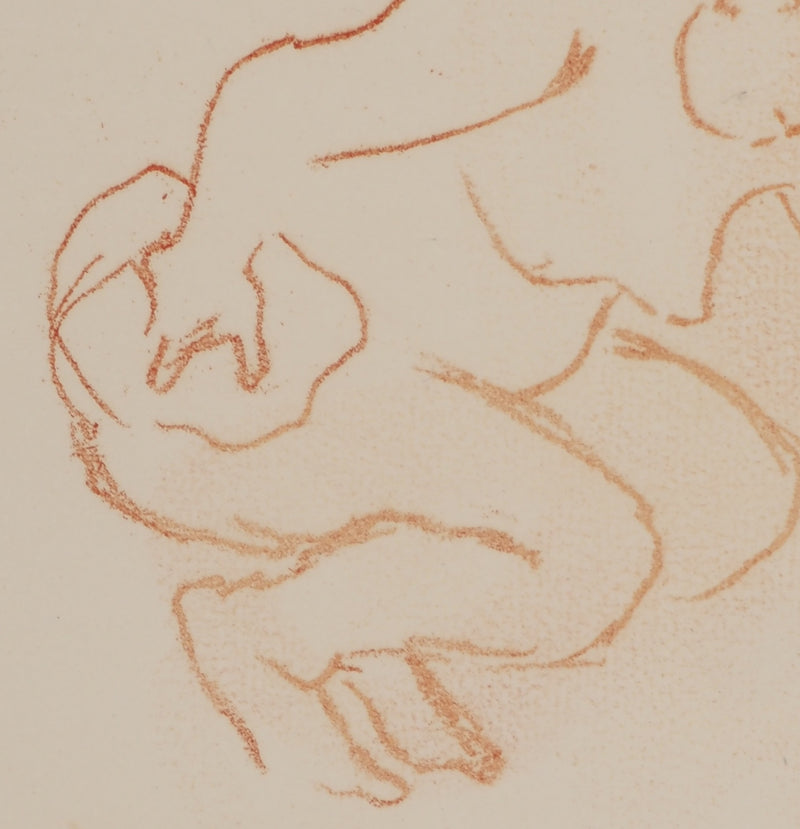 Suzanne VALADON : Catherine accroupie, Gravure originale (photo de détail 6) - Crédit photo : Galerie Art.Paris