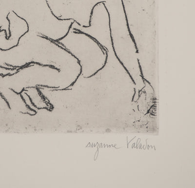 Suzanne VALADON : Catherine accroupie aux traits noirs, Gravure originale (photo de détail 3) - Crédit photo : Galerie Art.Paris