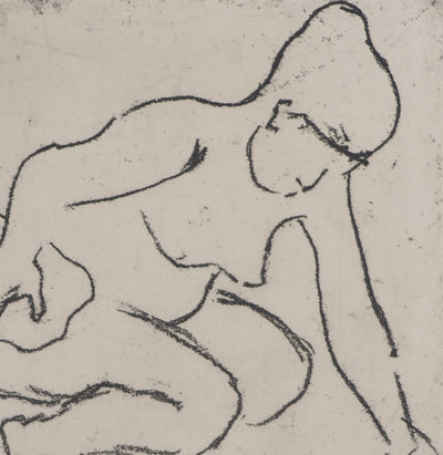 Suzanne VALADON : Catherine accroupie aux traits noirs, Gravure originale (photo de détail 5) - Crédit photo : Galerie Art.Paris