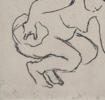 Suzanne VALADON : Catherine accroupie aux traits noirs, Gravure originale (photo de détail 6) - Crédit photo : Galerie Art.Paris