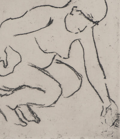 Suzanne VALADON : Catherine accroupie aux traits noirs, Gravure originale (photo de détail 7) - Crédit photo : Galerie Art.Paris