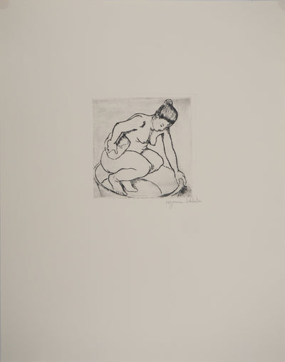 Suzanne VALADON : Catherine au tub, Gravure originale (photo de détail 2) - Crédit photo : Galerie Art.Paris