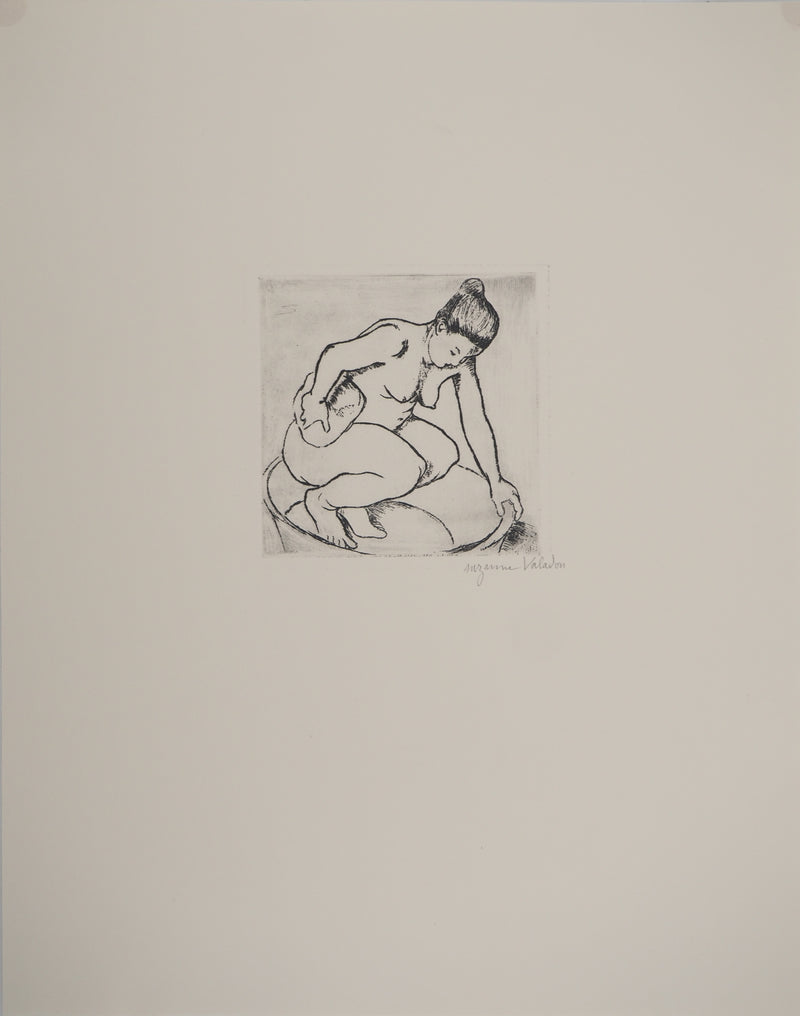 Suzanne VALADON : Catherine au tub, Gravure originale (photo de détail 2) - Crédit photo : Galerie Art.Paris