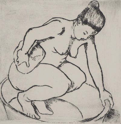 Suzanne VALADON : Catherine au tub, Gravure originale (photo de détail 5) - Crédit photo : Galerie Art.Paris