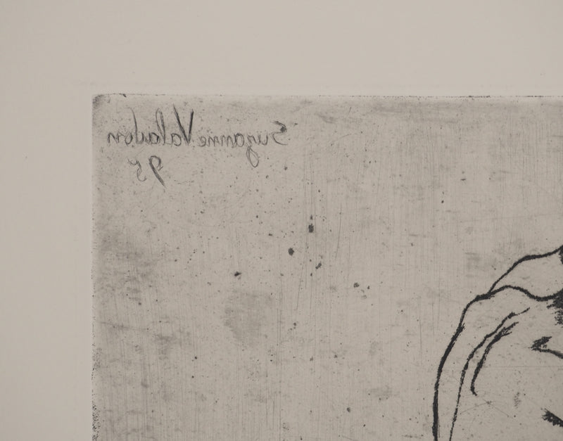 Suzanne VALADON : Catherine nue se coiffant, Gravure originale (photo de détail 8) - Crédit photo : Galerie Art.Paris
