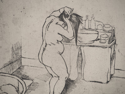 Suzanne VALADON : Catherine nue se coiffant, Gravure originale (photo de détail 6) - Crédit photo : Galerie Art.Paris