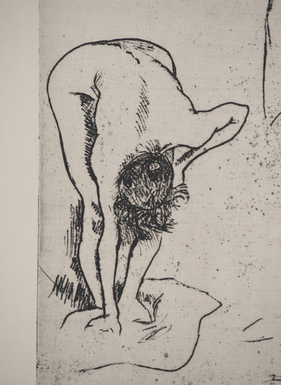 Suzanne VALADON : Femmes s'essuyant, Gravure originale (photo de détail 5) - Crédit photo : Galerie Art.Paris