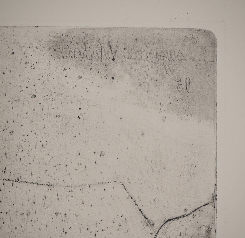Suzanne VALADON : Catherine prépare le tub et Louise nue se coiffe, Gravure originale (photo de détail 7) - Crédit photo : Galerie Art.Paris