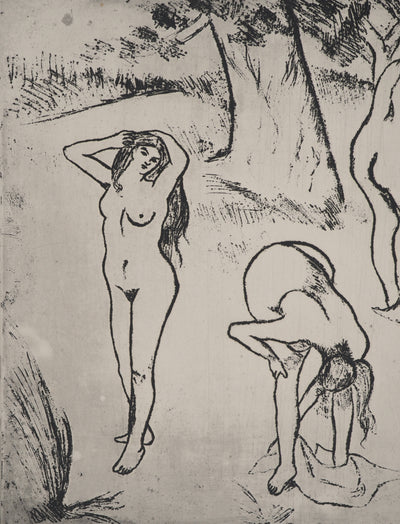 Suzanne VALADON : Femmes nues sous les arbres, Gravure originale (photo de détail 5) - Crédit photo : Galerie Art.Paris