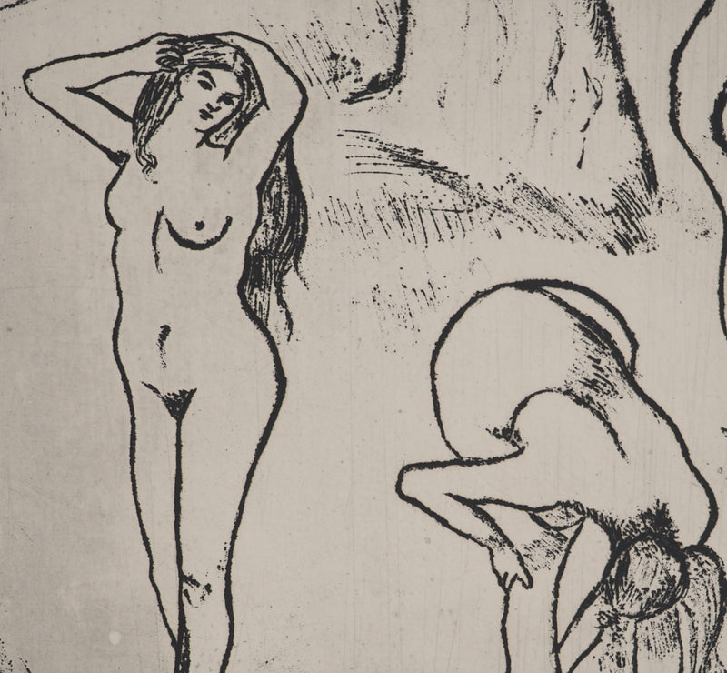 Suzanne VALADON : Femmes nues sous les arbres, Gravure originale (photo de détail 7) - Crédit photo : Galerie Art.Paris