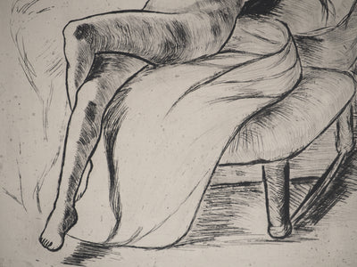 Suzanne VALADON : Christiane nue allongée, Gravure originale (photo de détail 7) - Crédit photo : Galerie Art.Paris