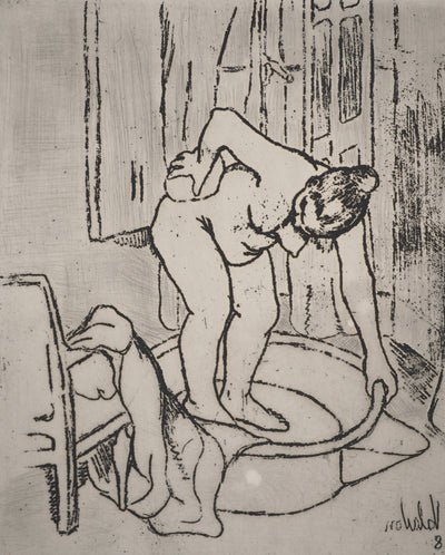 Suzanne VALADON : Catherine s'épongeant, Gravure originale (photo de détail 5) - Crédit photo : Galerie Art.Paris
