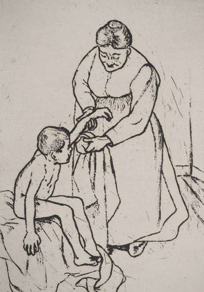 Suzanne VALADON : Grand-mère et enfant, Gravure originale (photo de détail 5) - Crédit photo : Galerie Art.Paris
