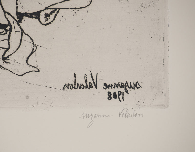 Suzanne VALADON : Grand-mère et enfant, Gravure originale (photo de détail 2) - Crédit photo : Galerie Art.Paris