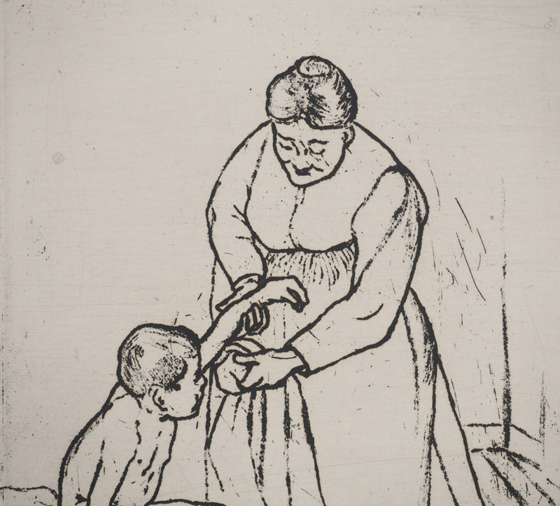 Suzanne VALADON : Grand-mère et enfant, Gravure originale (photo de détail 6) - Crédit photo : Galerie Art.Paris