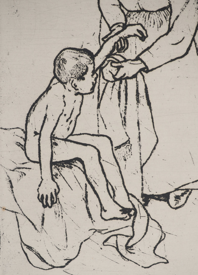 Suzanne VALADON : Grand-mère et enfant, Gravure originale (photo de détail 7) - Crédit photo : Galerie Art.Paris