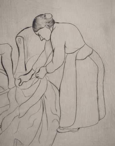 Suzanne VALADON : Fille aux gros seins et femme vieille, Gravure originale (photo de détail 6) - Crédit photo : Galerie Art.Paris
