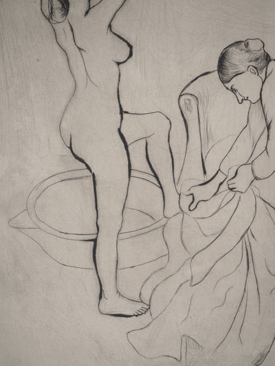 Suzanne VALADON : Fille aux gros seins et femme vieille, Gravure originale (photo de détail 7) - Crédit photo : Galerie Art.Paris