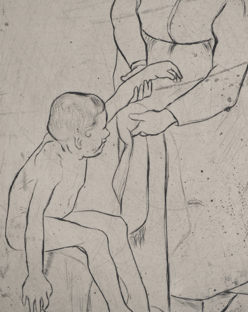 Suzanne VALADON : Grand-mère et petit garçon, Gravure originale (photo de détail 6) - Crédit photo : Galerie Art.Paris