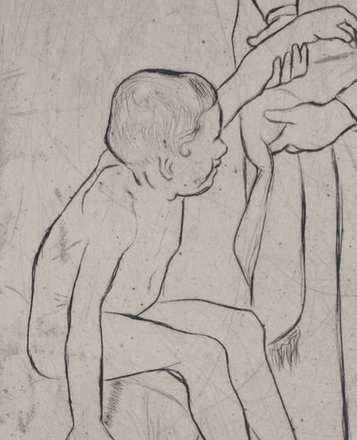 Suzanne VALADON : Grand-mère et petit garçon, Gravure originale (photo de détail 7) - Crédit photo : Galerie Art.Paris