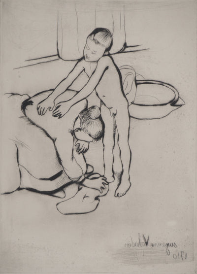 Suzanne VALADON : Catherine et jeune garçon nu, Gravure originale (photo de détail 4) - Crédit photo : Galerie Art.Paris