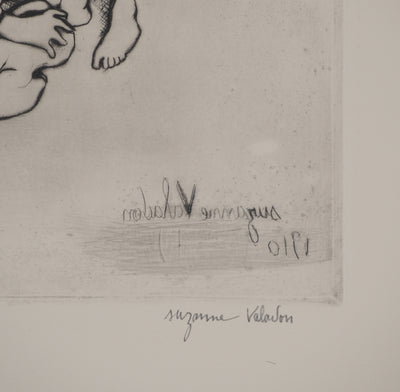 Suzanne VALADON : Catherine et jeune garçon nu, Gravure originale (photo de détail 2) - Crédit photo : Galerie Art.Paris
