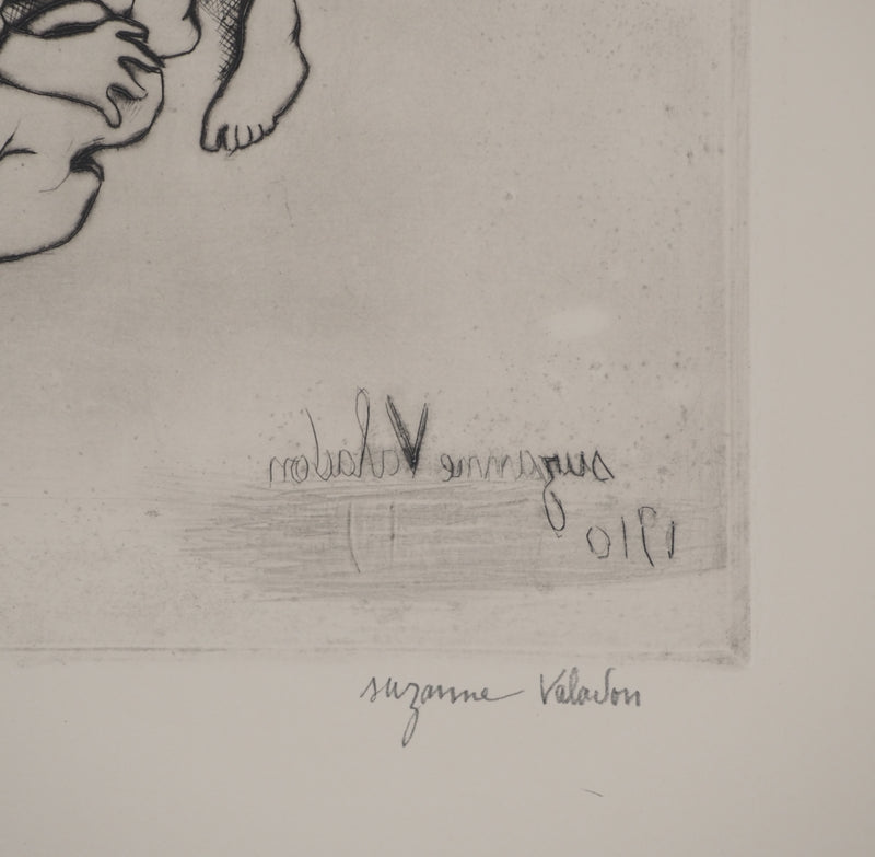 Suzanne VALADON : Catherine et jeune garçon nu, Gravure originale (photo de détail 2) - Crédit photo : Galerie Art.Paris