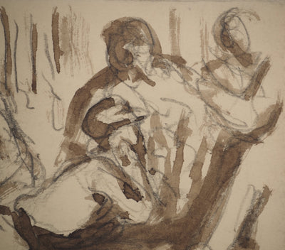 Maximilien LUCE : Déjeuner sur l'herbe, Dessin original (photo de détail 5) - Crédit photo : Galerie Art.Paris
