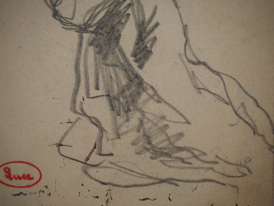 Maximilien LUCE : La prière, Dessin original (photo de détail 4) - Crédit photo : Galerie Art.Paris