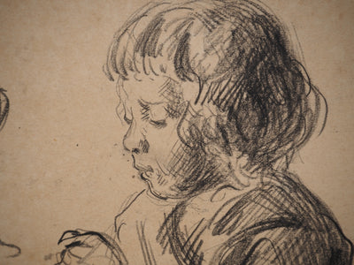 Maximilien LUCE : Les petites mains, Dessin original (photo de détail 4) - Crédit photo : Galerie Art.Paris