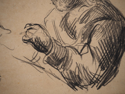 Maximilien LUCE : Les petites mains, Dessin original (photo de détail 5) - Crédit photo : Galerie Art.Paris