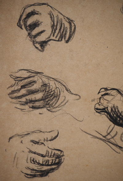 Maximilien LUCE : Les petites mains, Dessin original (photo de détail 6) - Crédit photo : Galerie Art.Paris