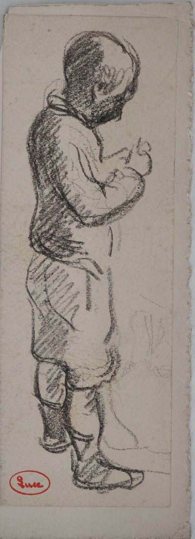 Maximilien LUCE : Le bambin, Dessin original (vue générale) - Crédit photo : Galerie Art.Paris