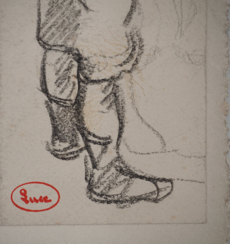 Maximilien LUCE : Le bambin, Dessin original (photo de détail 5) - Crédit photo : Galerie Art.Paris