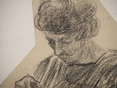 Maximilien LUCE : La couturière, Dessin original (photo de détail 4) - Crédit photo : Galerie Art.Paris