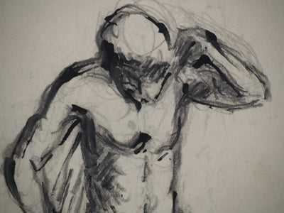 Maximilien LUCE : Anatomie musculaire, Dessin original (photo de détail 4) - Crédit photo : Galerie Art.Paris