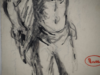 Maximilien LUCE : Anatomie musculaire, Dessin original (photo de détail 5) - Crédit photo : Galerie Art.Paris
