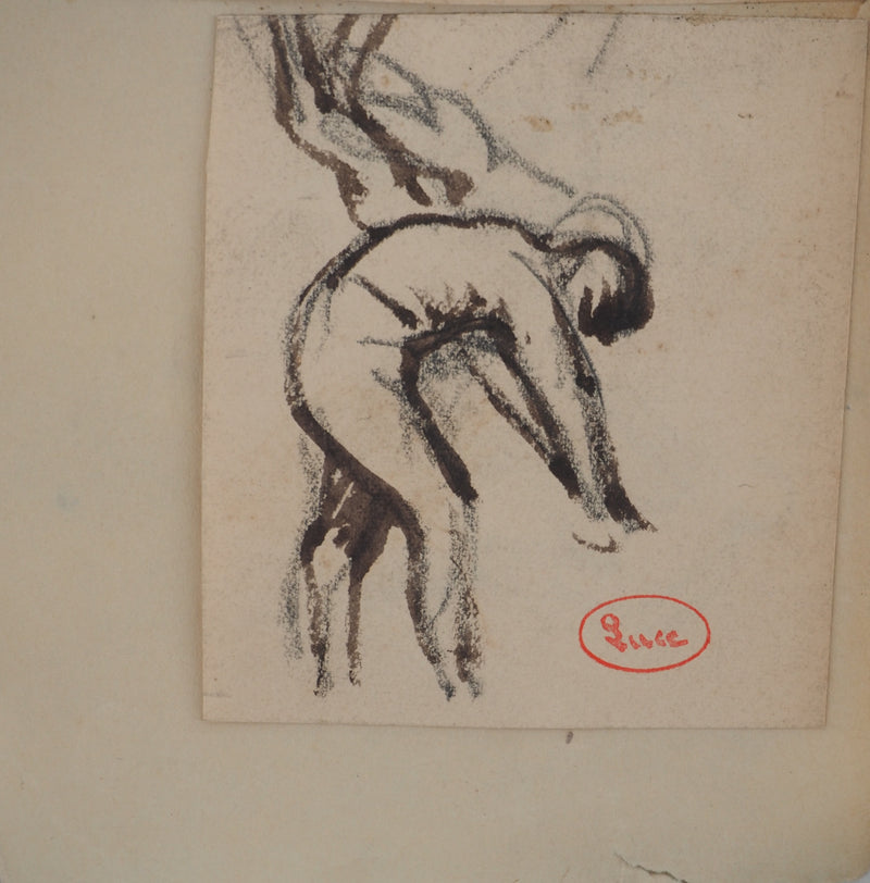 Maximilien LUCE : Ouvrier au travail, Dessin original (photo de détail 3) - Crédit photo : Galerie Art.Paris